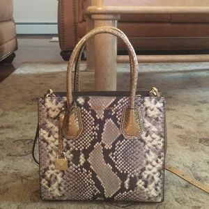 Leopard skin michael kors satchel